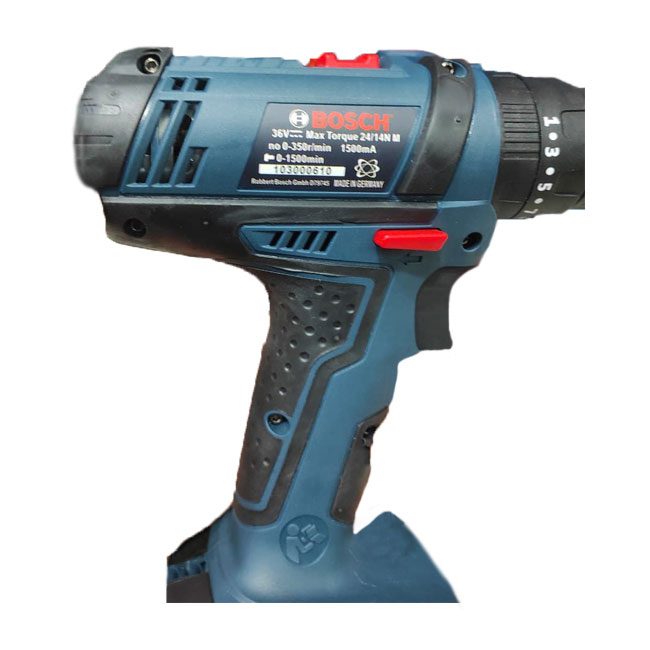 دریل شارژی بوش 36 ولت سه حالته مدل BOSCH RECHARGABLE DRILL 36V 24/14N M