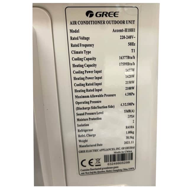 accent h18h1 gree 10 کولر گازی گری 12000 اینورتر اکسنت GREE ACCENT-J12H1