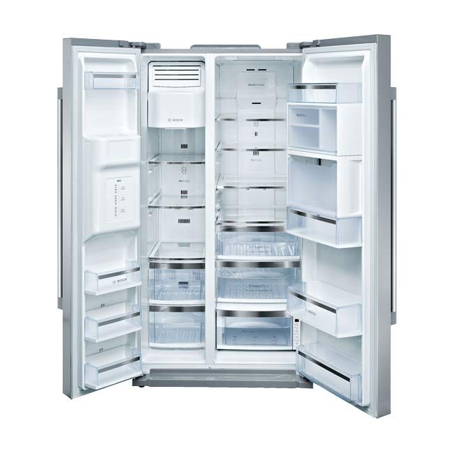 یخچال ساید بای ساید بوش سیلور 30 فوت BOSCH SIDE BY SIDE KAD80A404