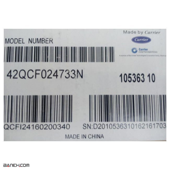 کولر گازی کریر 18000 سرد و گرم Carrier 38QCF018733