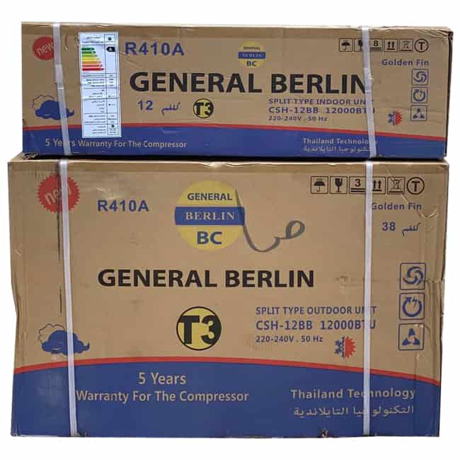 کولر گازی جنرال برلین 12000 CSH-12BB T3 R410A