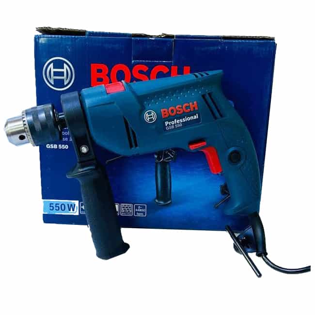 دریل بوش چکشی بتن کن 550 وات سه نظام GSB-550 BOSCH