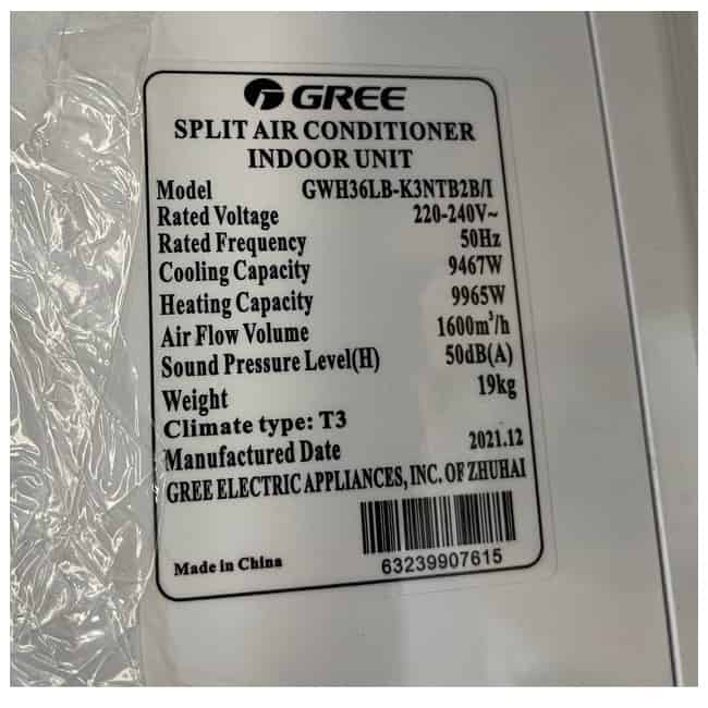کولر گازی گری 36000 سری لومو وای فای GWH36LB-K3NTB2B/I T3