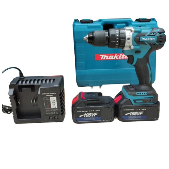 دریل شارژی ماکیتا 36 ولت موتور براشلس سه نظام MAKITA 198VF