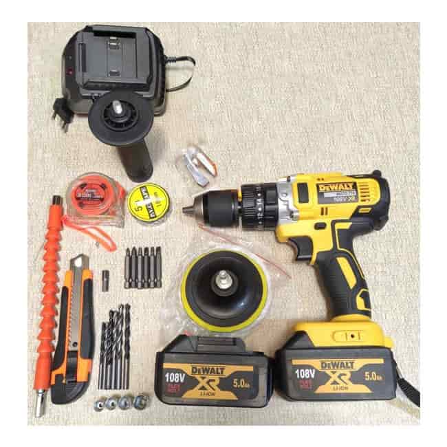 دریل شاری دیوالت مدل MOTO 775 گیربکس دو حالته 108V XR ترکمتردار 13 میل DEWALT