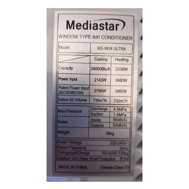 کولر گازی مدیا استار 18000 پنجره ای MS-W18 ULTRA 4 ms w24 33 کولر گازی مدیا استار 18000 پنجره ای MS-W18 ULTRA