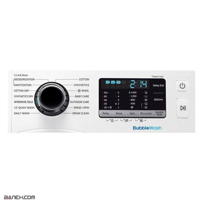 ماشین لباسشویی سامسونگ 8 کیلویی WD75J5410AW