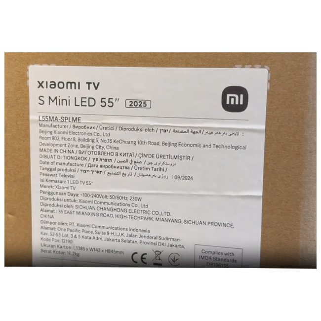 xiaomi tv l55ma splme mi tv s 1 تلویزیون شیائومی هوشمند اندروید 4K ال ای دی XIAOMI MI P1 55 L55M6-6AEU