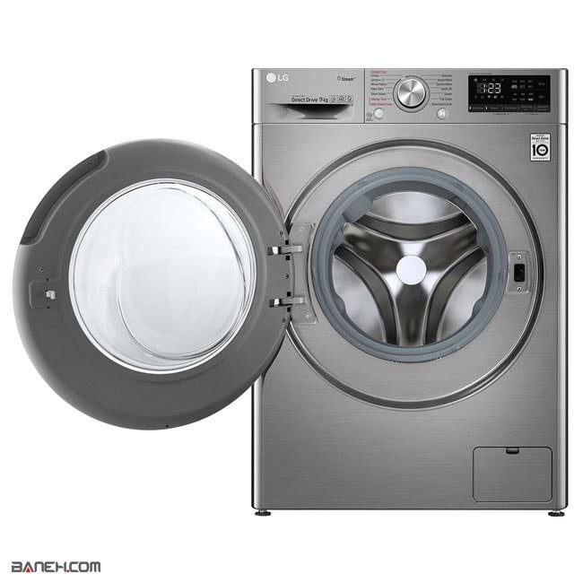 ماشین لباسشویی ال جی 9 کیلویی LG F4V5VYP2T نقره