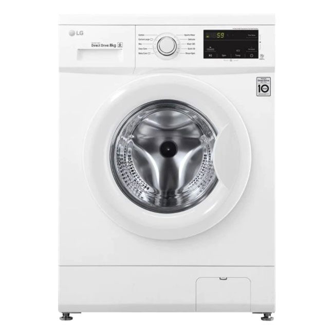 ماشین لباسشویی 8 کیلو سفید ال جی lg FH2J3TDNP0