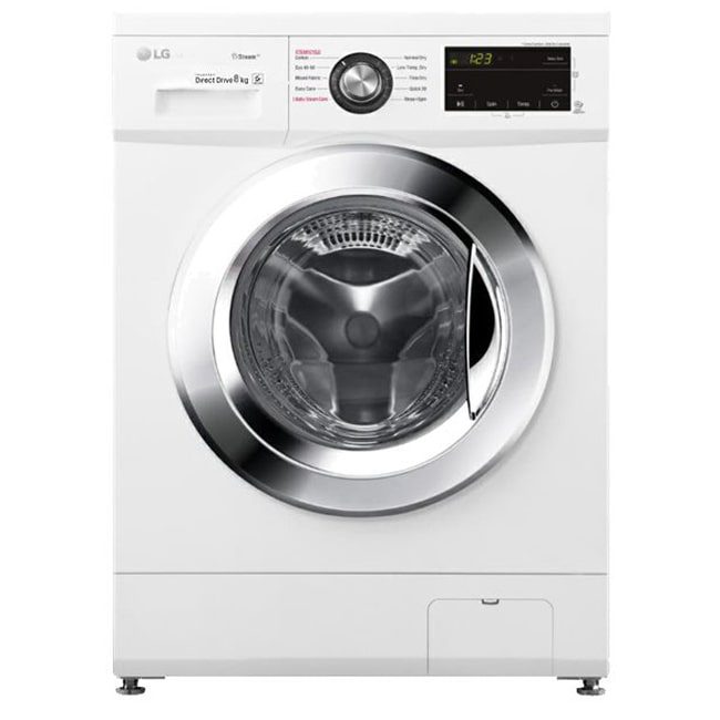 لباسشویی 8 کیلویی ال جی 4J3 بدون تسمه اینورتر