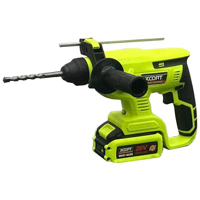 دریل بتن کن شارژی ایکس کورت موتور براشلس 4 شیار Xcort XDC07-204BL