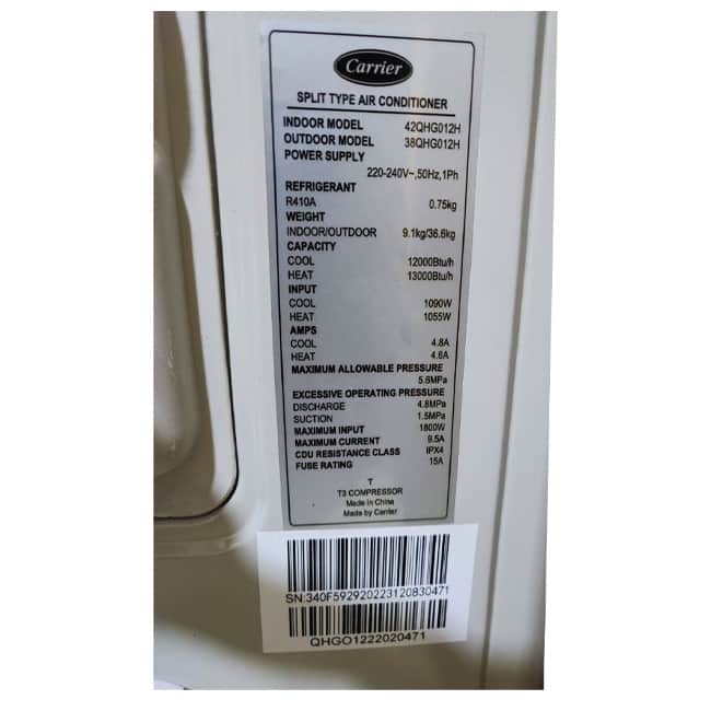 کولر گازی گری اکسنت 12000 T1 گاز R410A موتور بزرگ Gree Accent H12H1 3 42qhg012h 38qhg012h carrier 1 کولر گازی گری اکسنت 12000 T1 گاز R410A موتور بزرگ Gree Accent H12H1