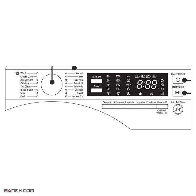 ماشین لباسشویی هیتاچی 8 کیلویی Hitachi BD-W80XWV 3 bd ماشین لباسشویی هیتاچی 8 کیلویی Hitachi BD-W80XWV