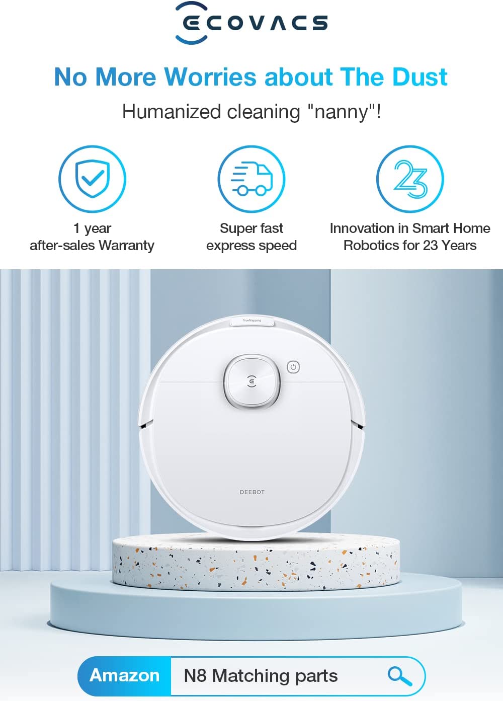 جارو برقی رباتیک مدل ‎ ECOVACS DEEBOT N8 DLN26-21EP