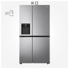یخچال ساید بای ساید ال جی 30 فوت مدل L287 4 lg gcl 287gvl 22 یخچال ساید بای ساید ال جی 30 فوت مدل L287