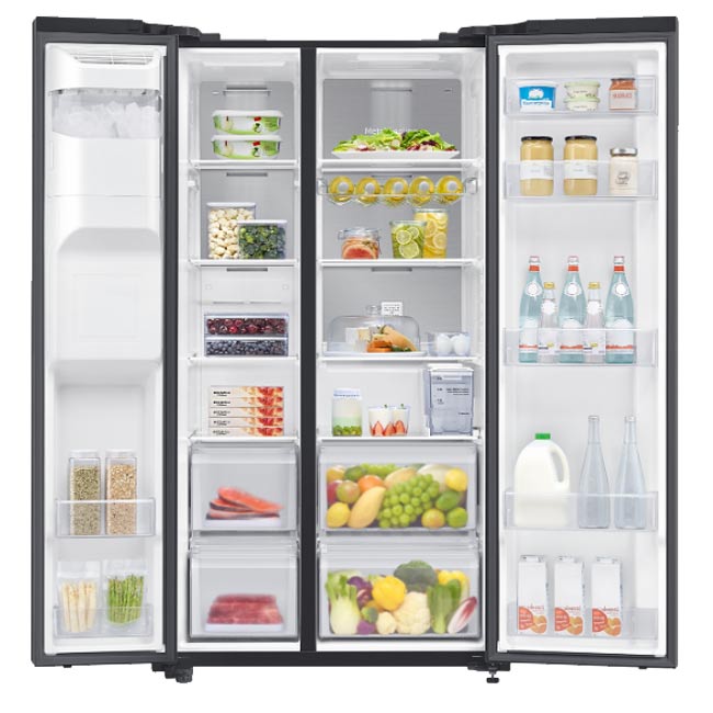 rs64.jpg5 یخچال ساید بای ساید سامسونگ RS64 ا 30 فوت یخساز خودکار آبریزدار نقره مشکی
