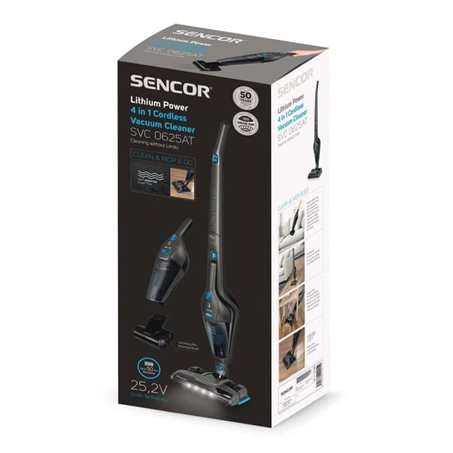 جارو شارژی بدون کیسه سنکور 25 ولت sencor SVC0625AT