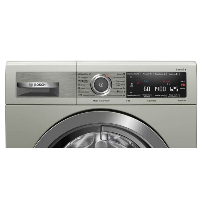 ماشین لباسشویی بوش 10 کیلو سری 8 نقره ای WAV28MX0ME 3 ماشین لباسشویی بوش 10 کیلو سری 8 نقره ای WAV28MX0ME